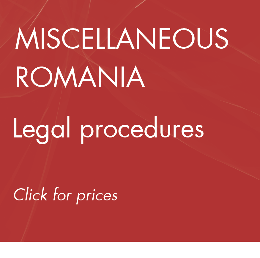 miscellaneous romania, legal procedures